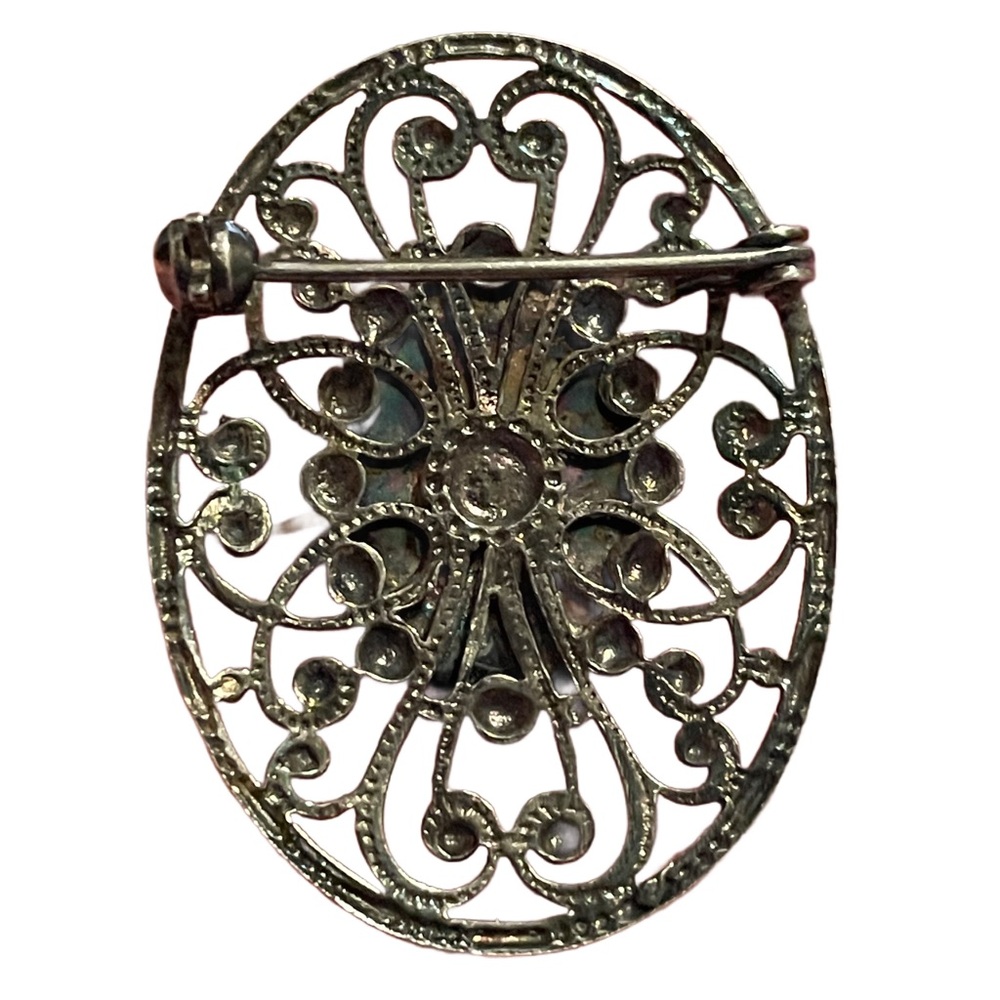 Vintage Delft Windmill Brooch - Picture 2 of 2